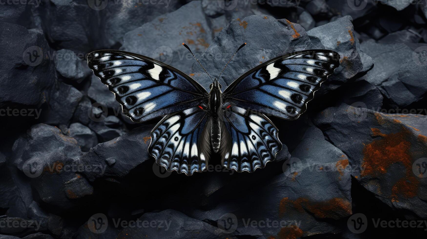 rocky cloud black background photo