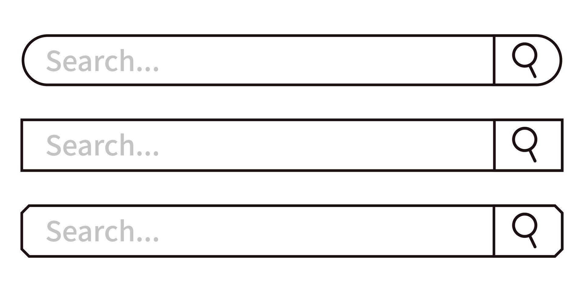 Simple search button for browser vector