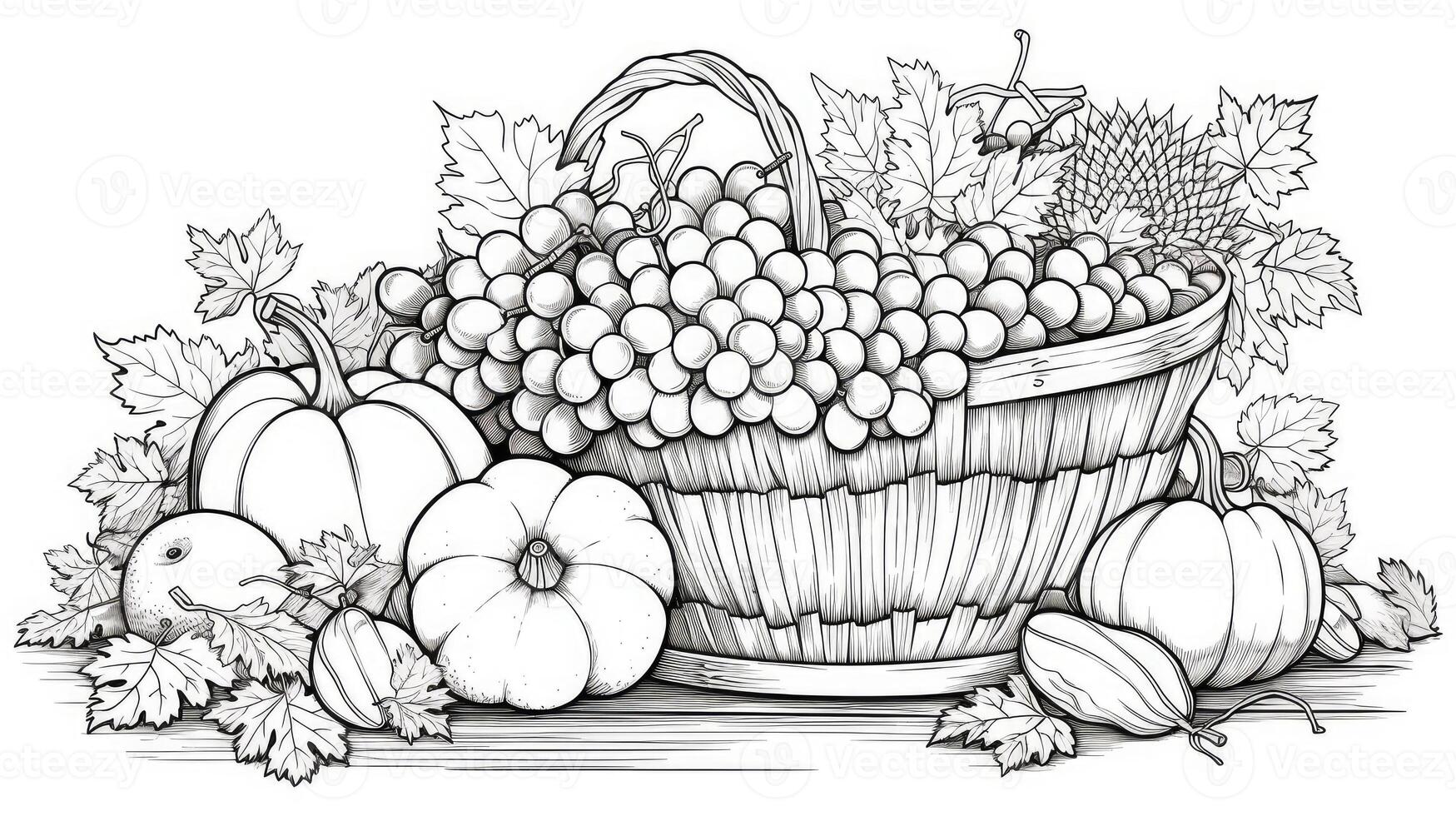 cornucopia thanksgiving coloring book photo