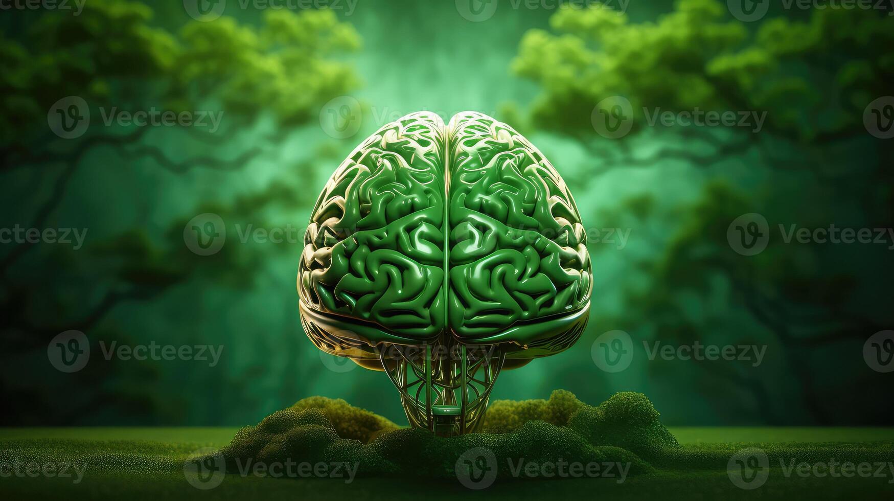 ecofriendly green brain photo