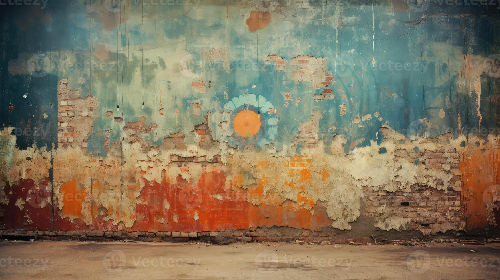 chipped grunge walls photo