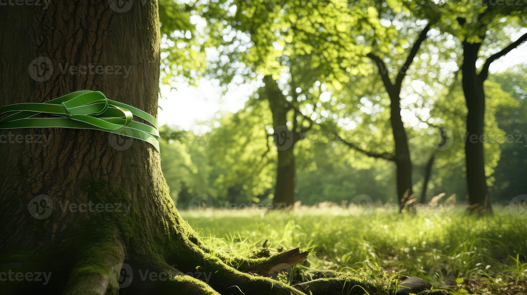 tranquility green ribbon health photo