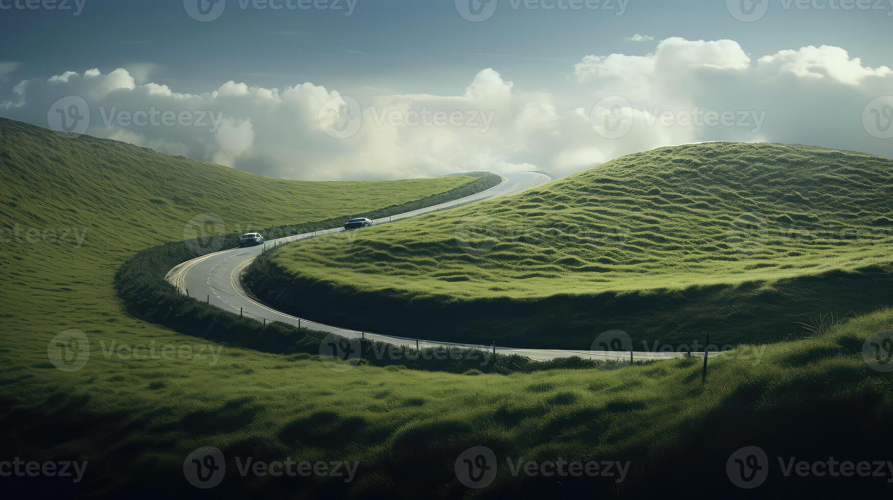 dip wave road photo