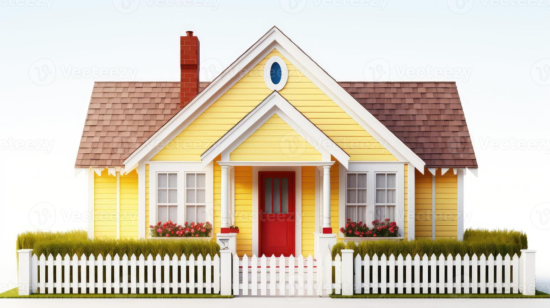 porch house on white background photo
