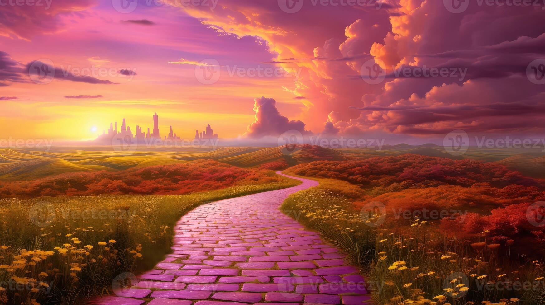 dorothy wizard of oz yellow brick road photo