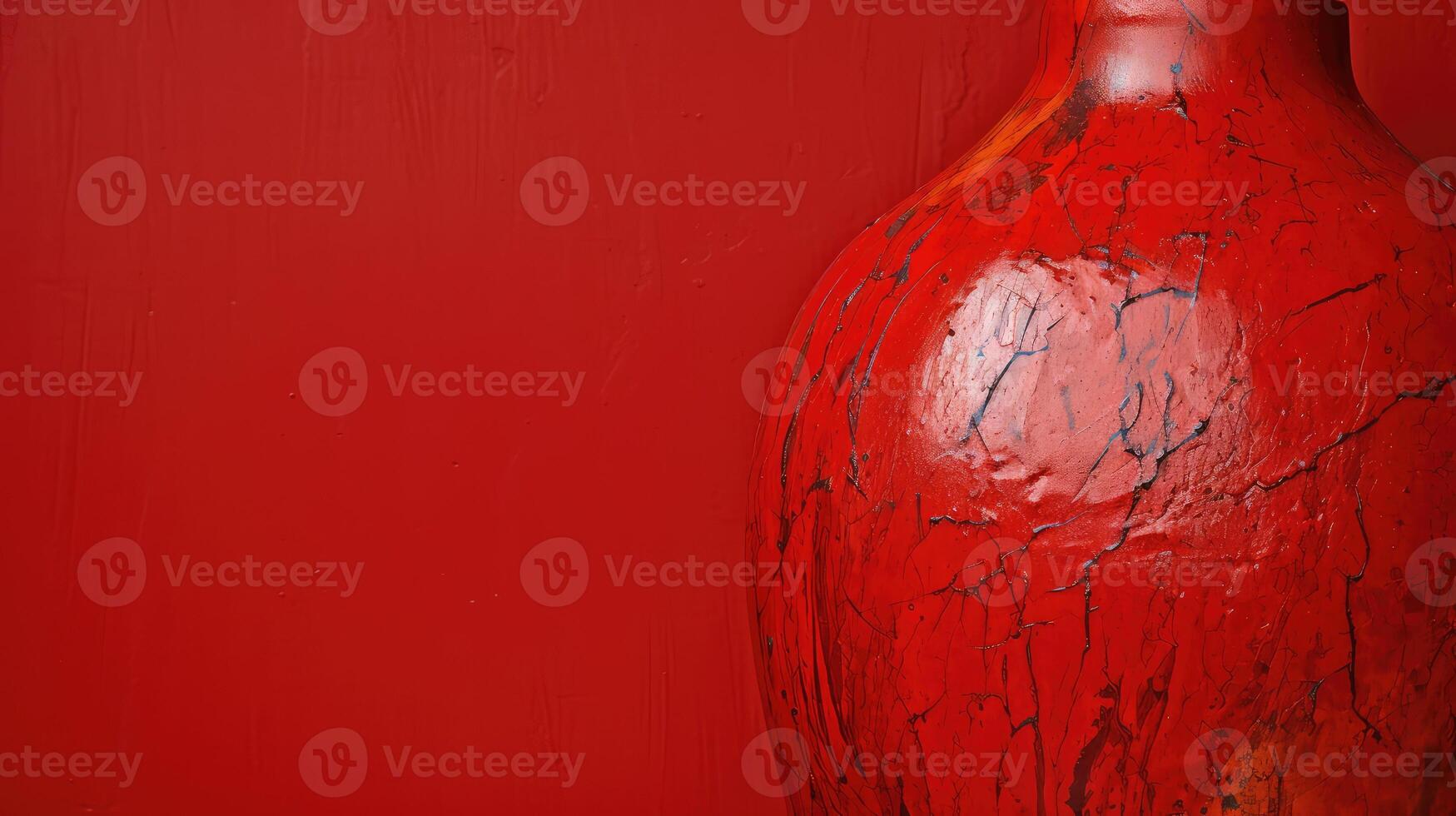 vase red paint texture photo