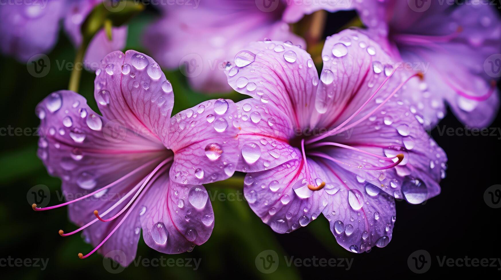 flower rain plants photo