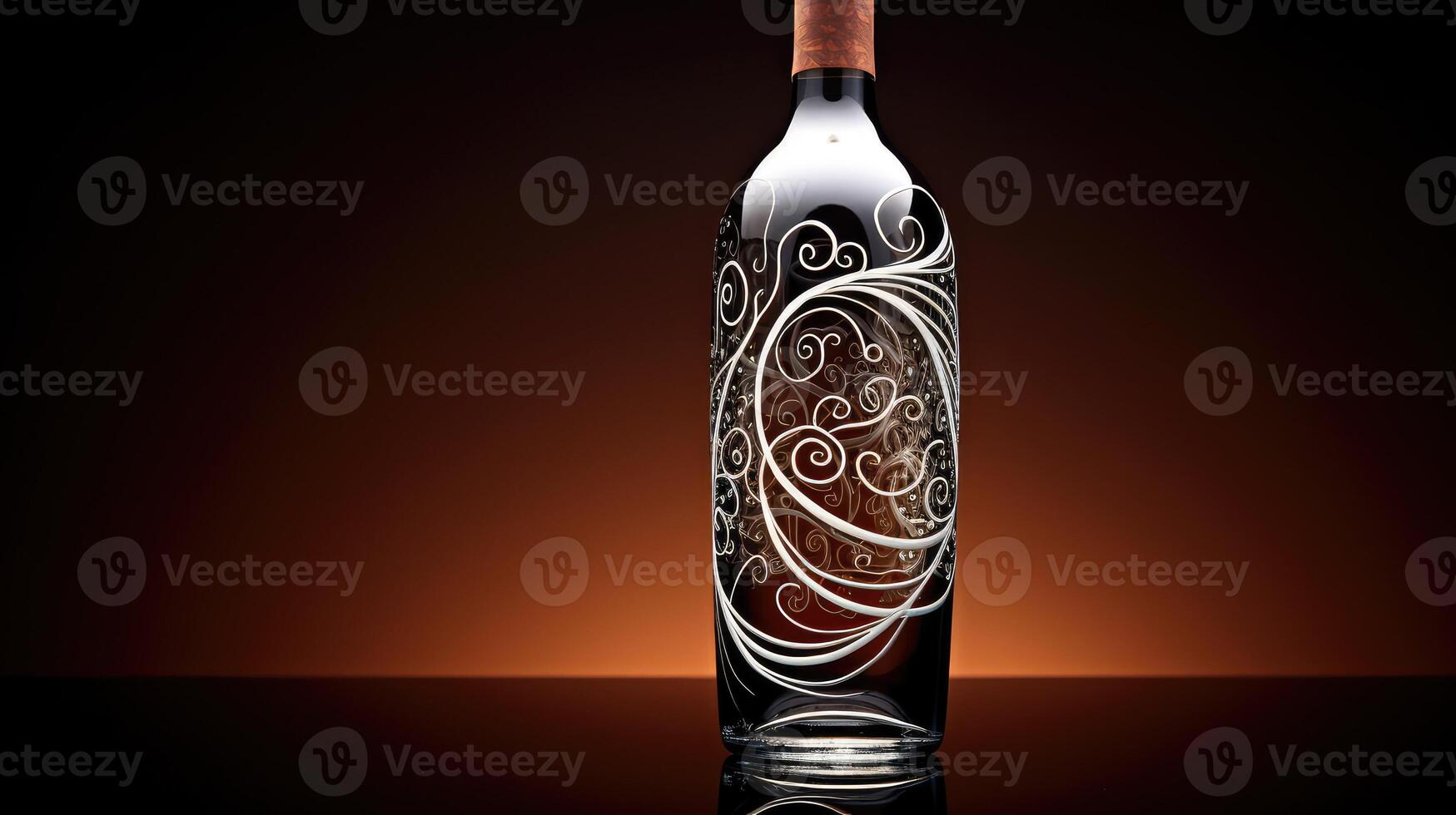 design wine bottle drawing photo
