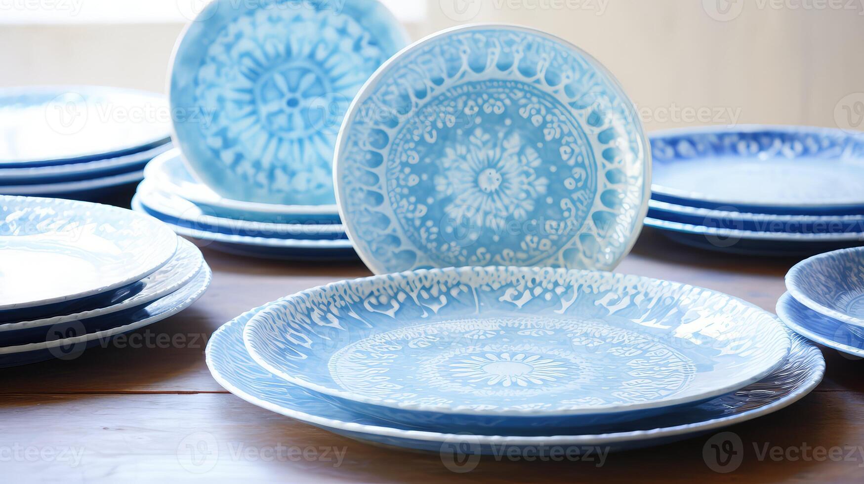 cohesive light blue patterns photo