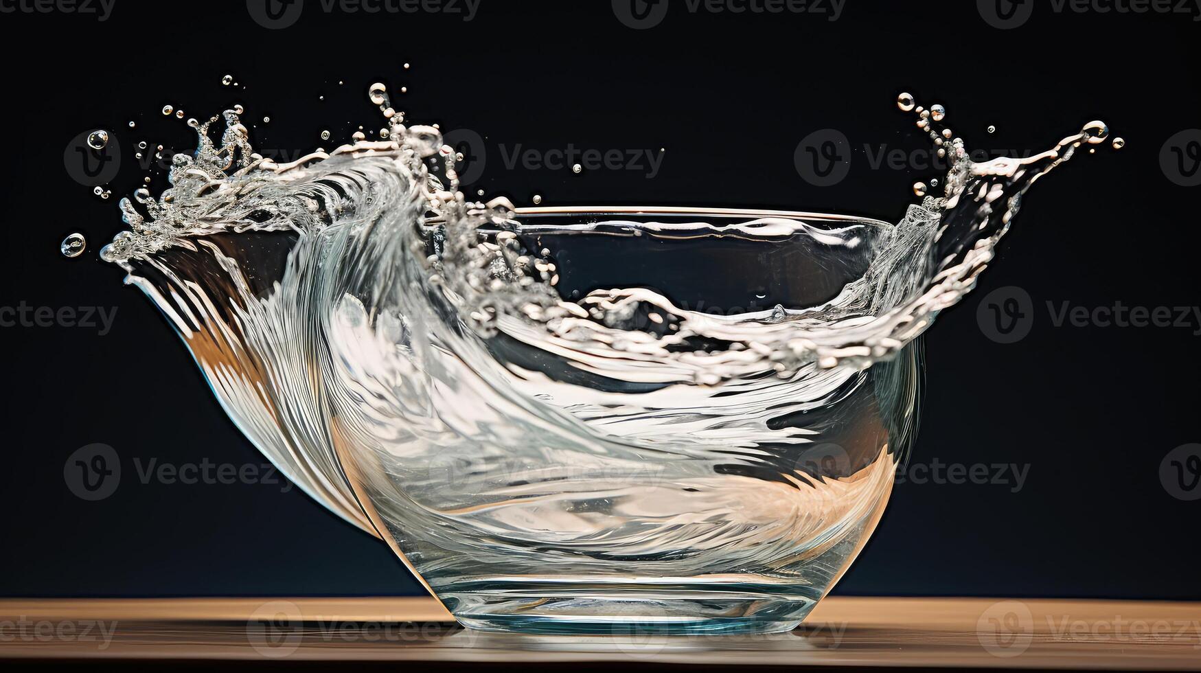 pour glass of salt water photo