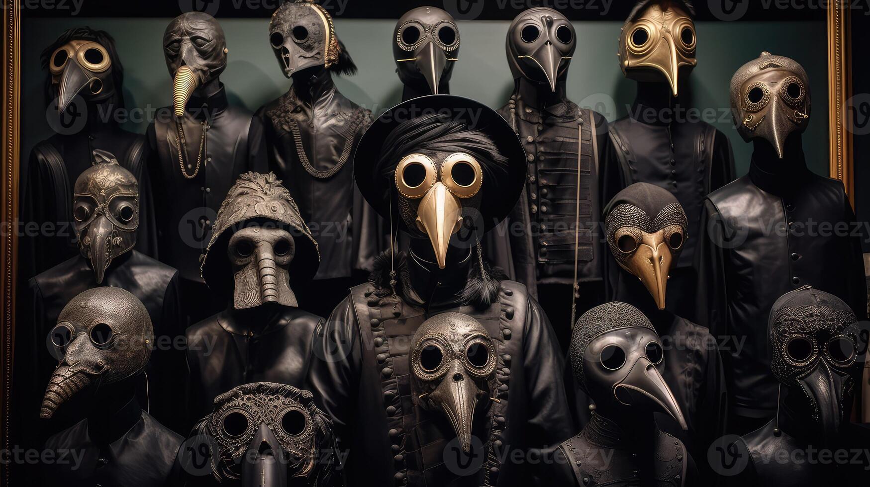 size black plague mask photo