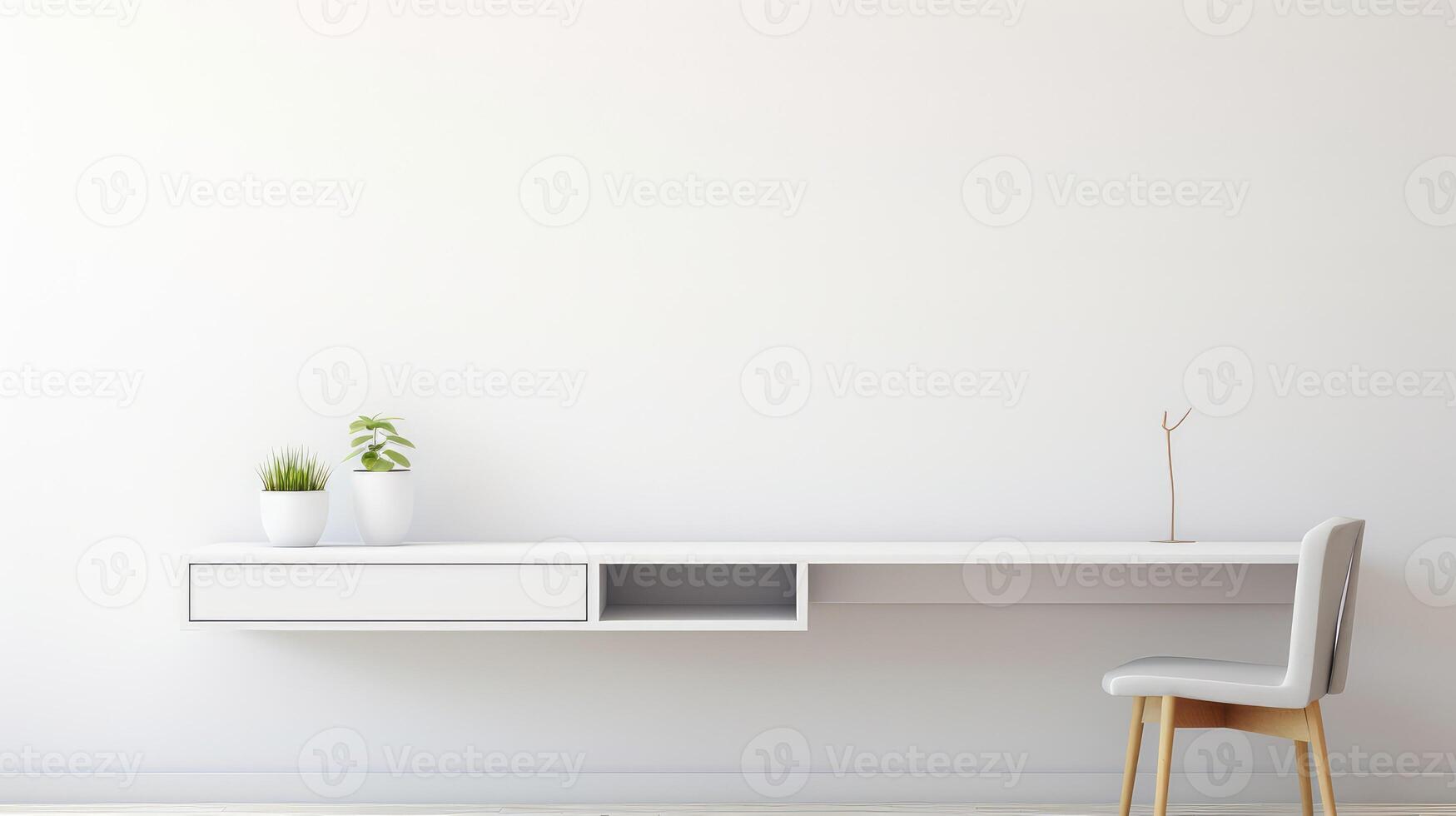 sleek minimalist white background photo