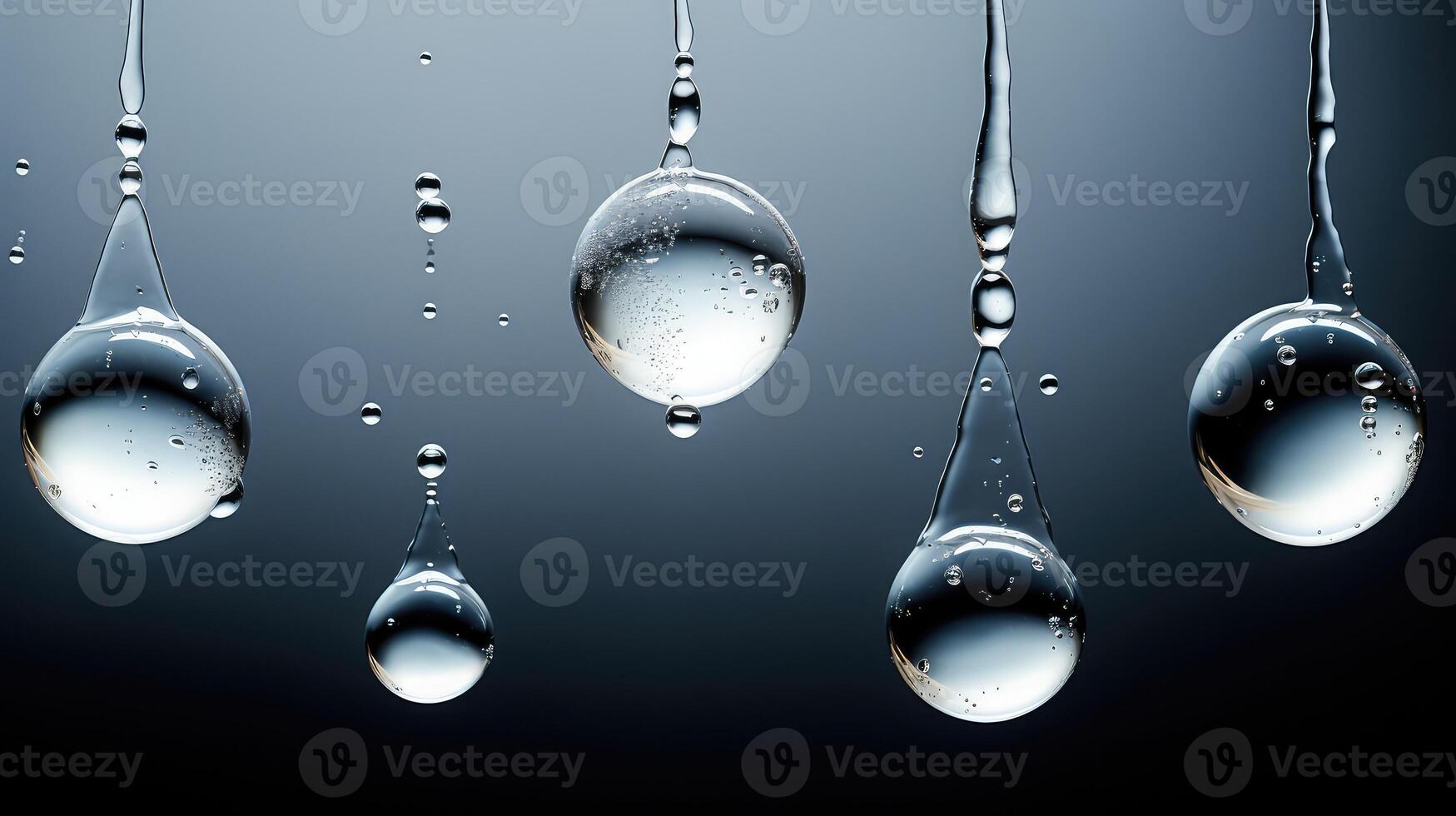 suspended water droplets transparent photo