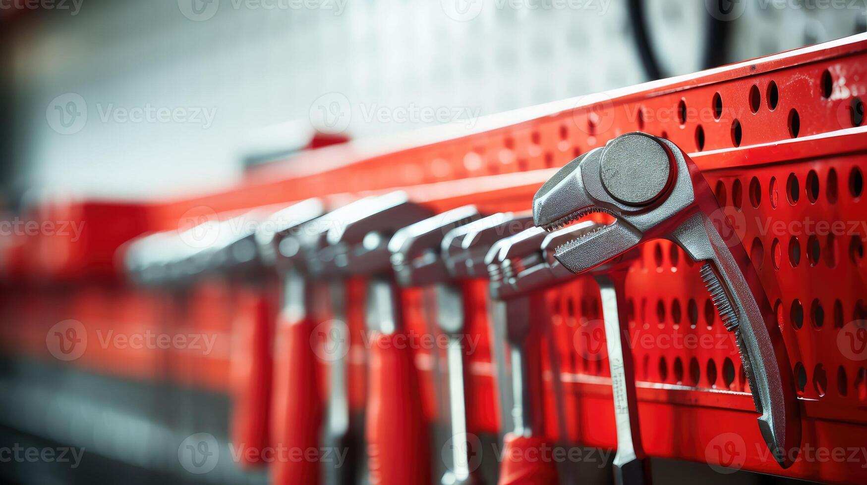 pegboard red wrench photo