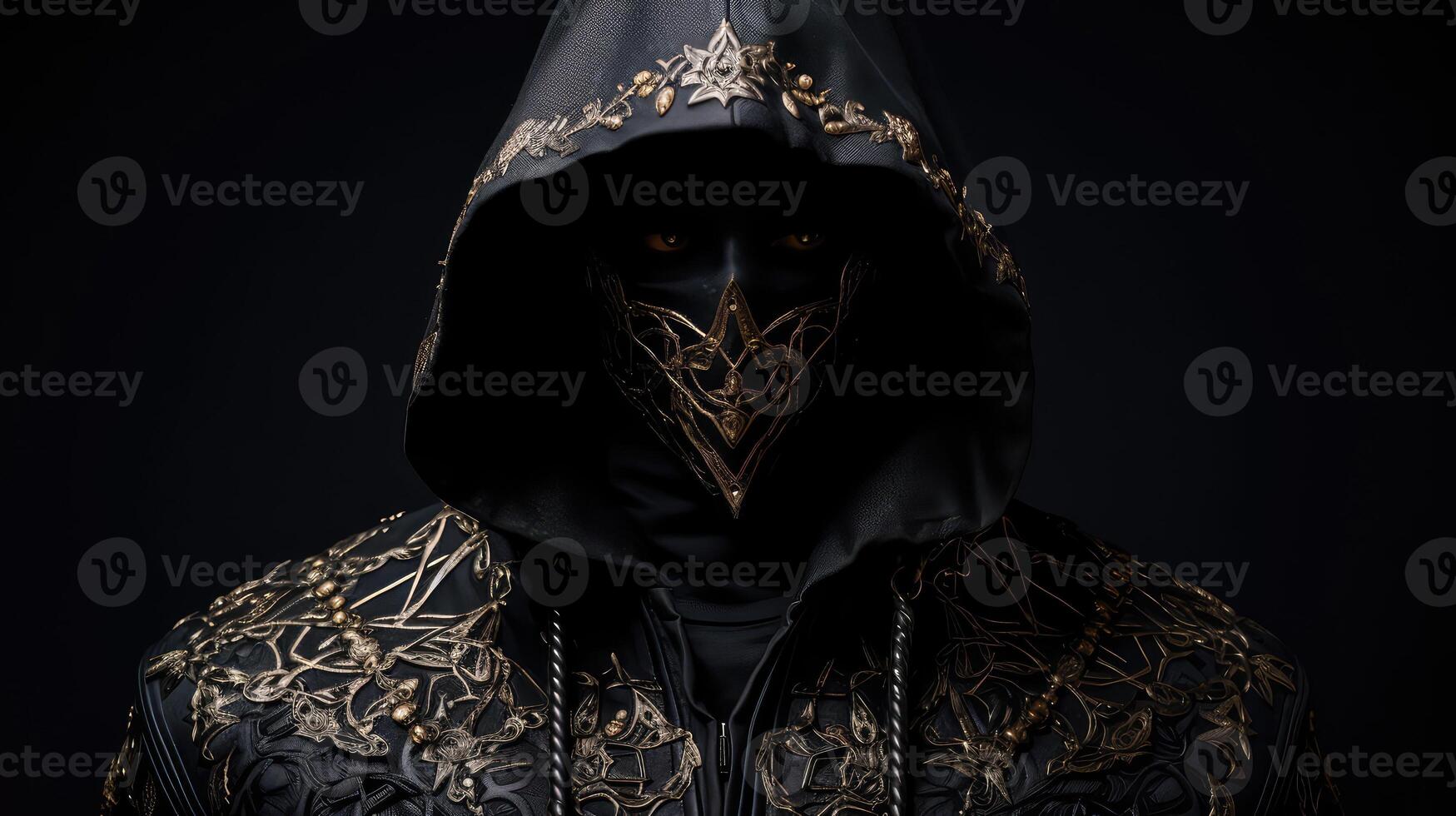 embroidery black hood photo