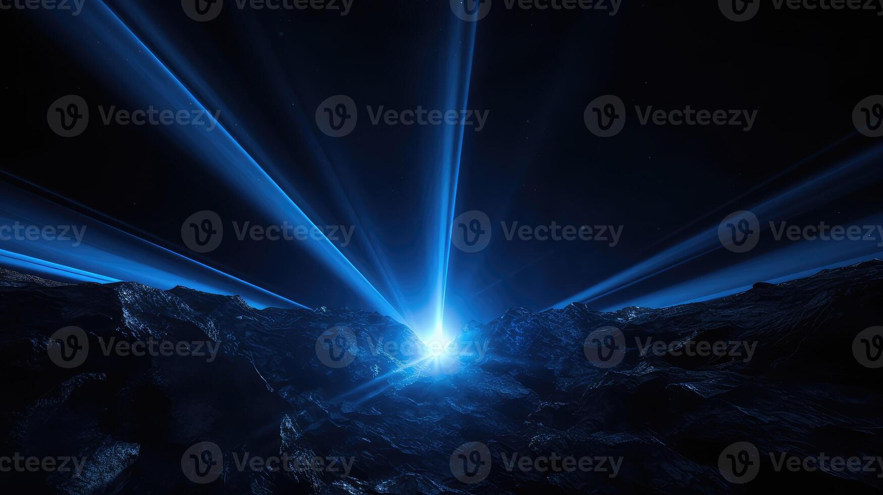 energy blue light dark background photo