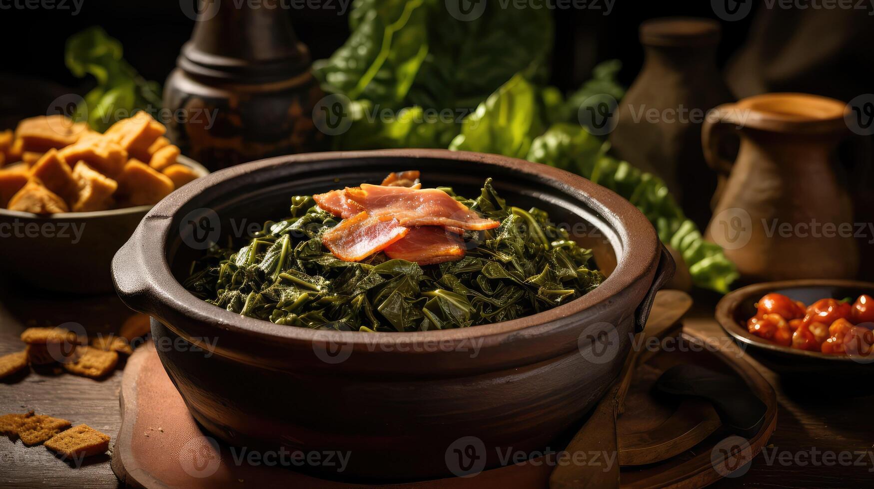 hock cooked greens photo