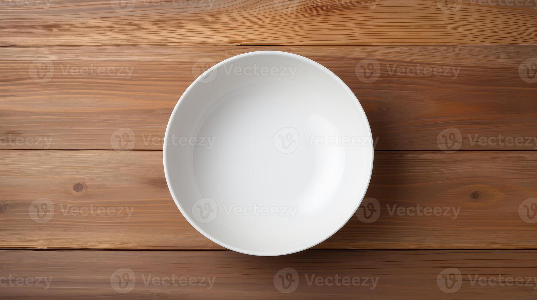minimalist empty white bowl top view photo