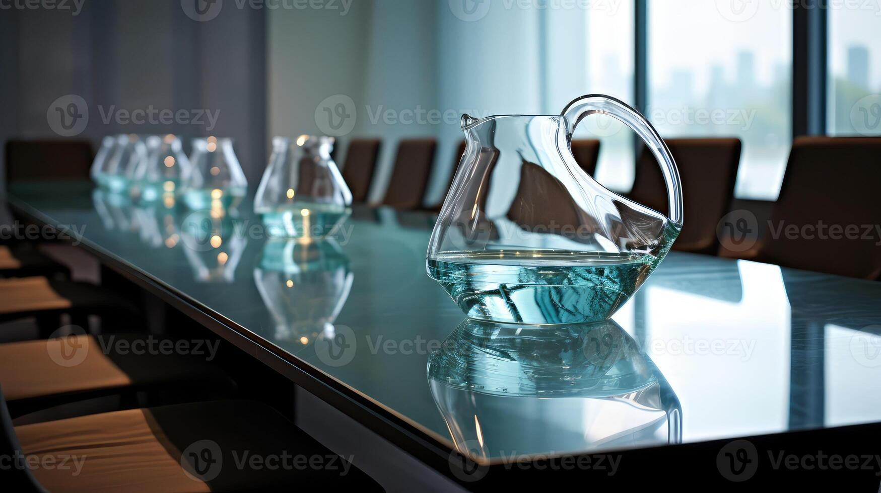 pitcher conference glass table photo