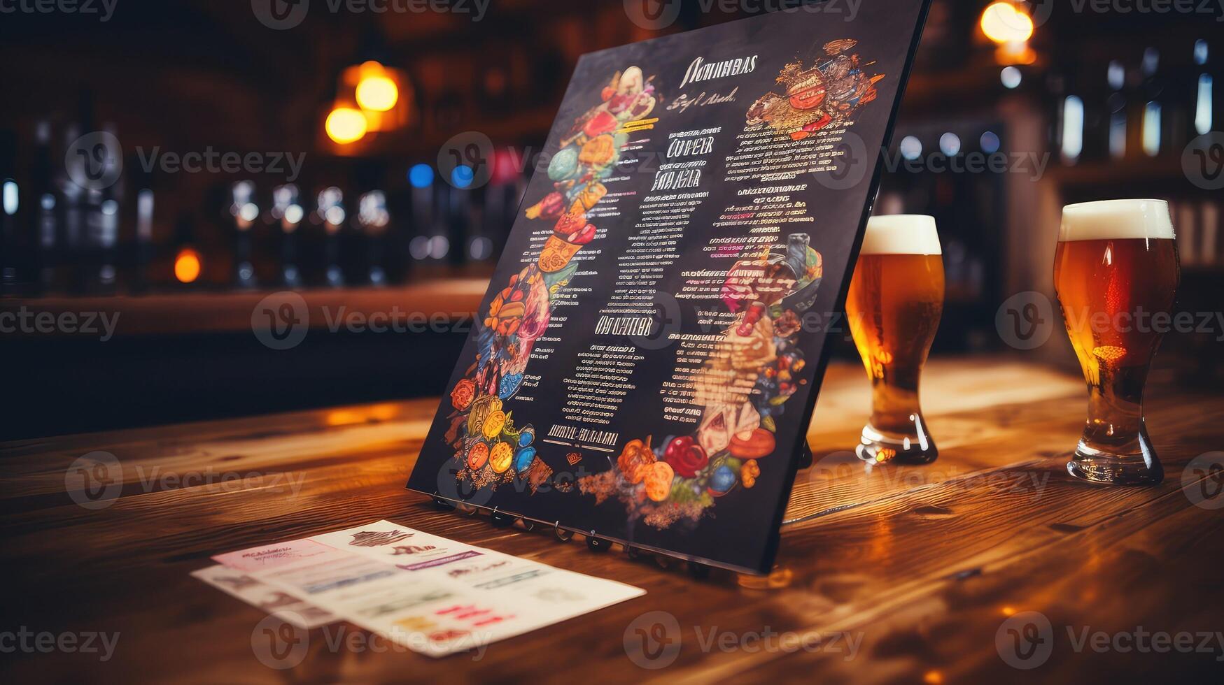 colorful craft beer menu photo