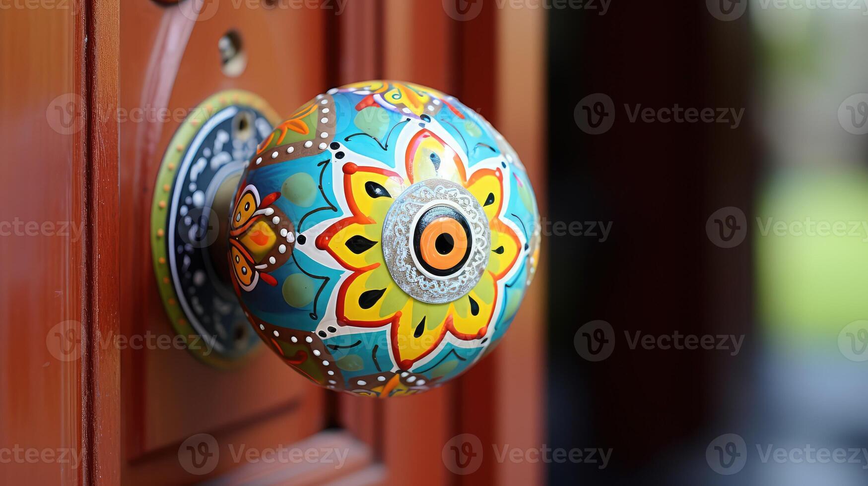 colorful old door knob photo