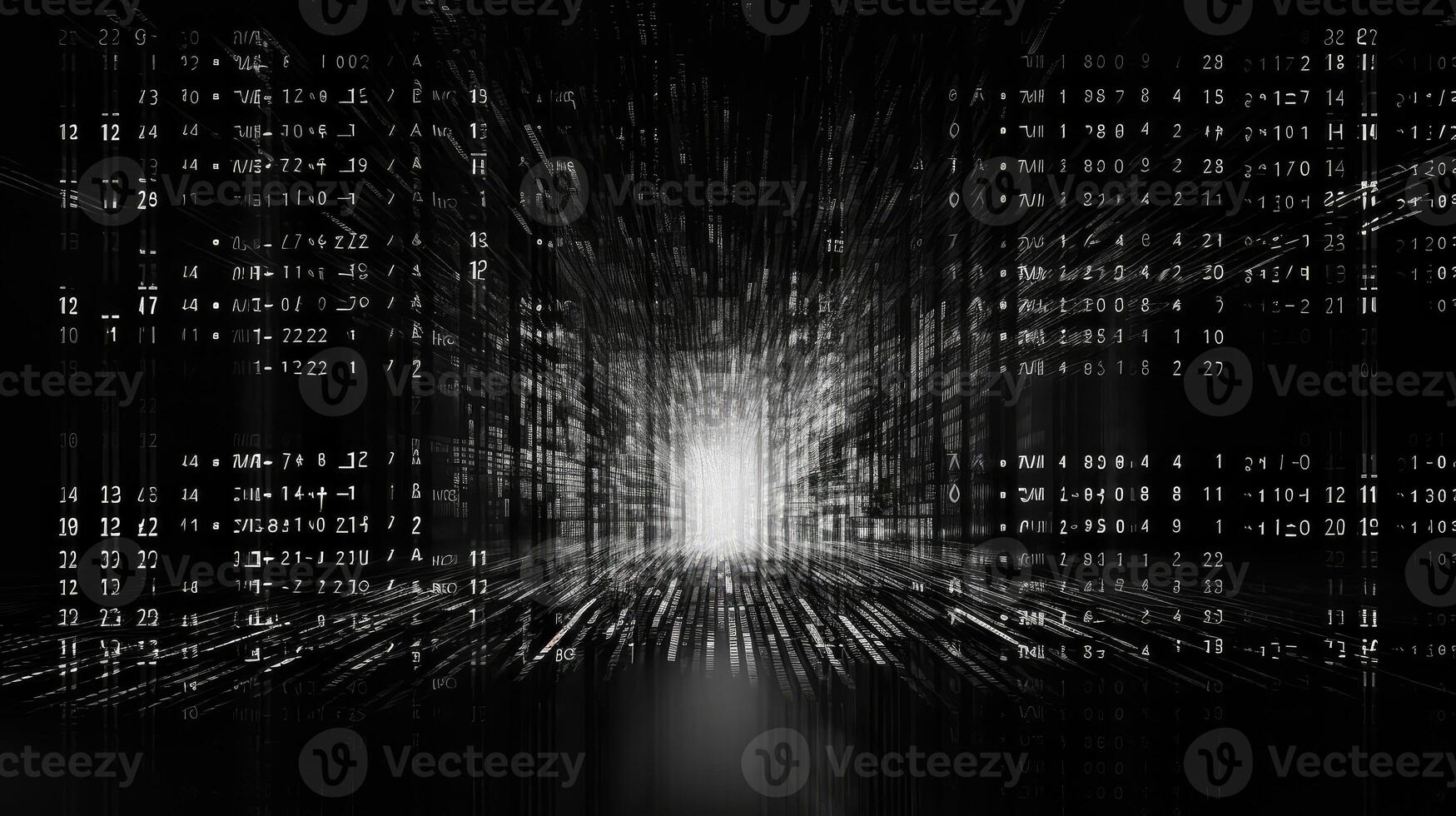 abstract data black and white photo