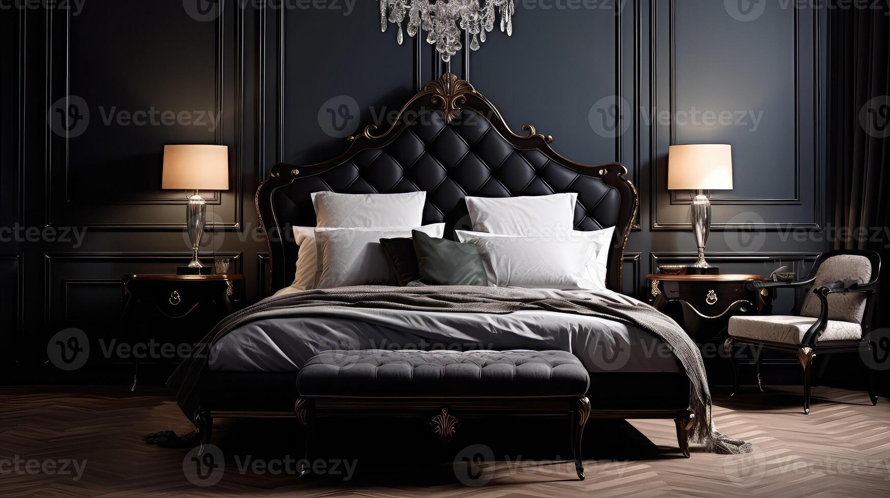 bedroom dark mahogany photo