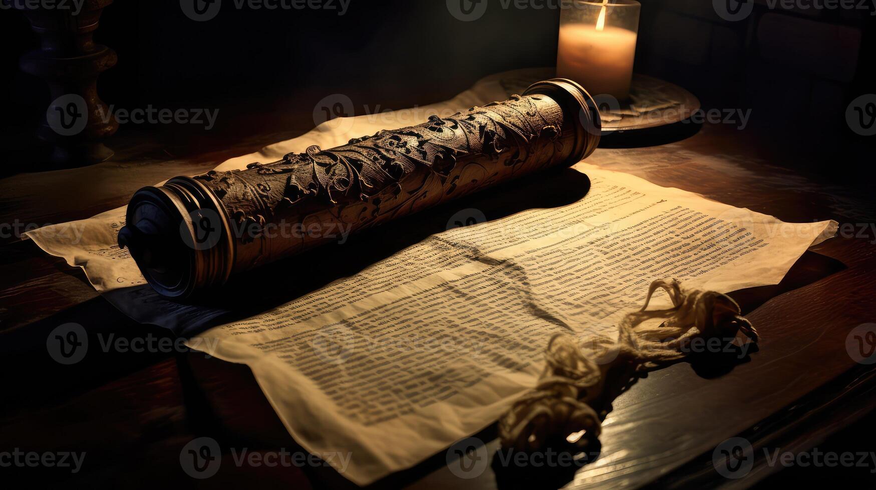 wax dark parchment photo