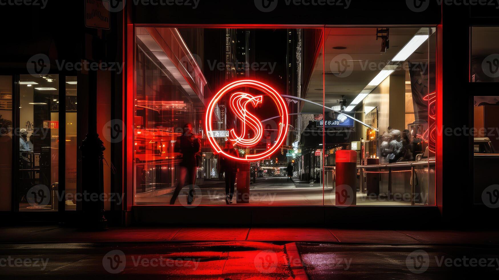 storefront dollar sign red photo