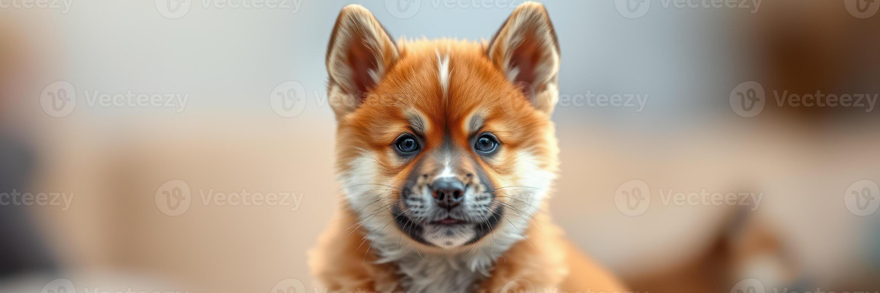 Cute corgi puppy with a lively expression enjoying indoor playtime in a cozy setting on a sunny afternoon photo