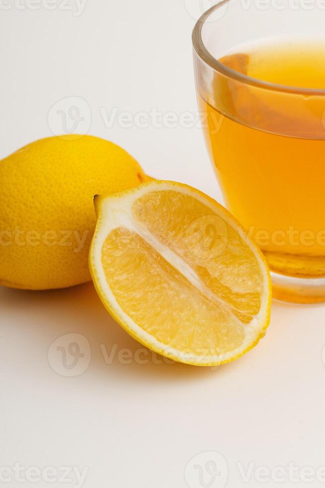 cup of tea and lemon photo
