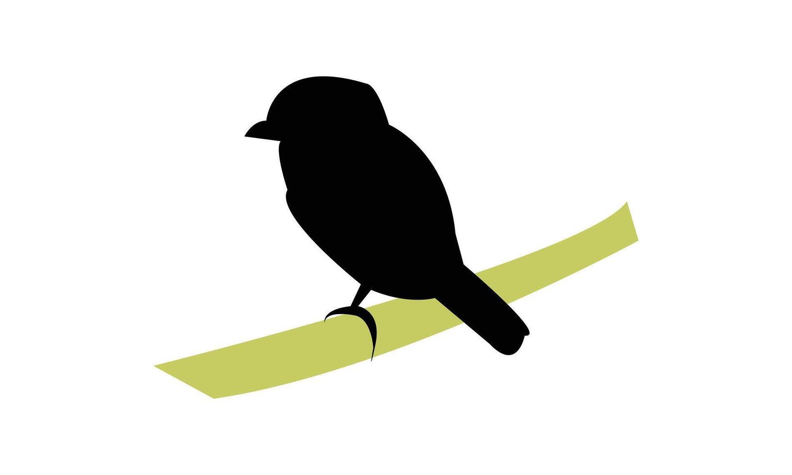 African broadbill bird Silhouette Design And Illustration. vector