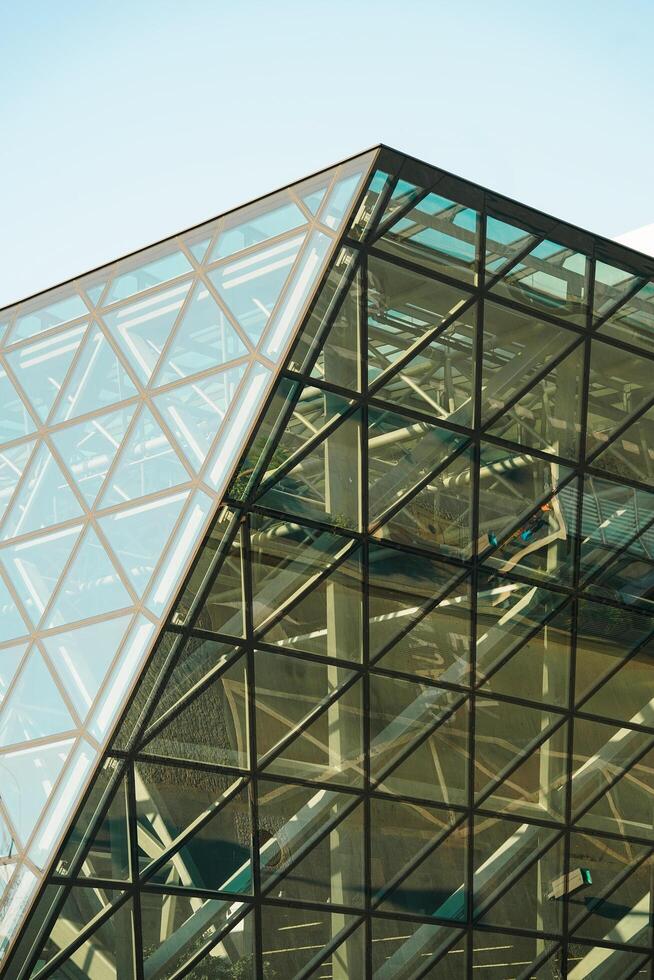 BALICE, POLAND, SEPTEMBER 15, 2023, John Paul II Krakow w Balice International Airport, one of the busiest airports in Poland. Modern glass facade of Krakow passenger terminal, near Cracow. photo