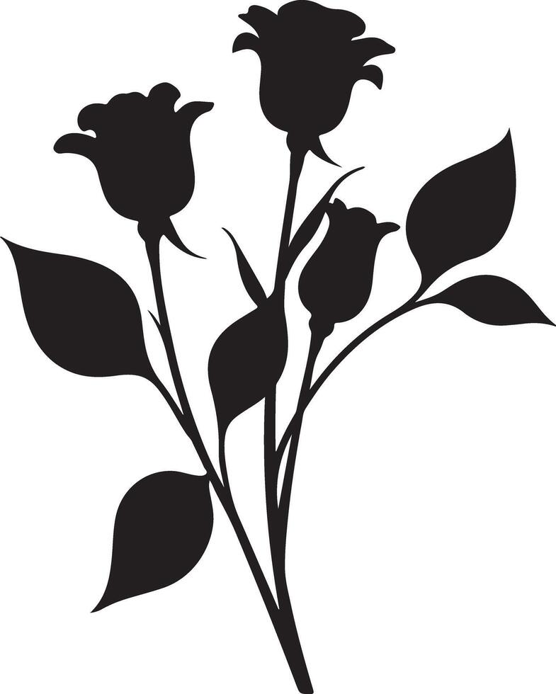 Ornamental Rose Silhouettes Design Pack vector