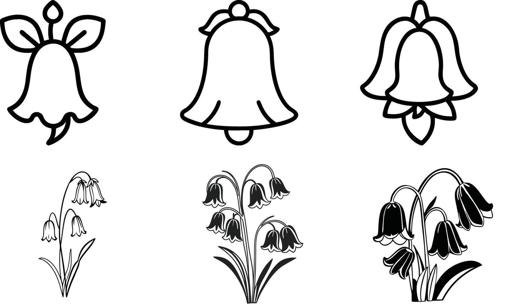 Modern Botanical Clipart Selection vector