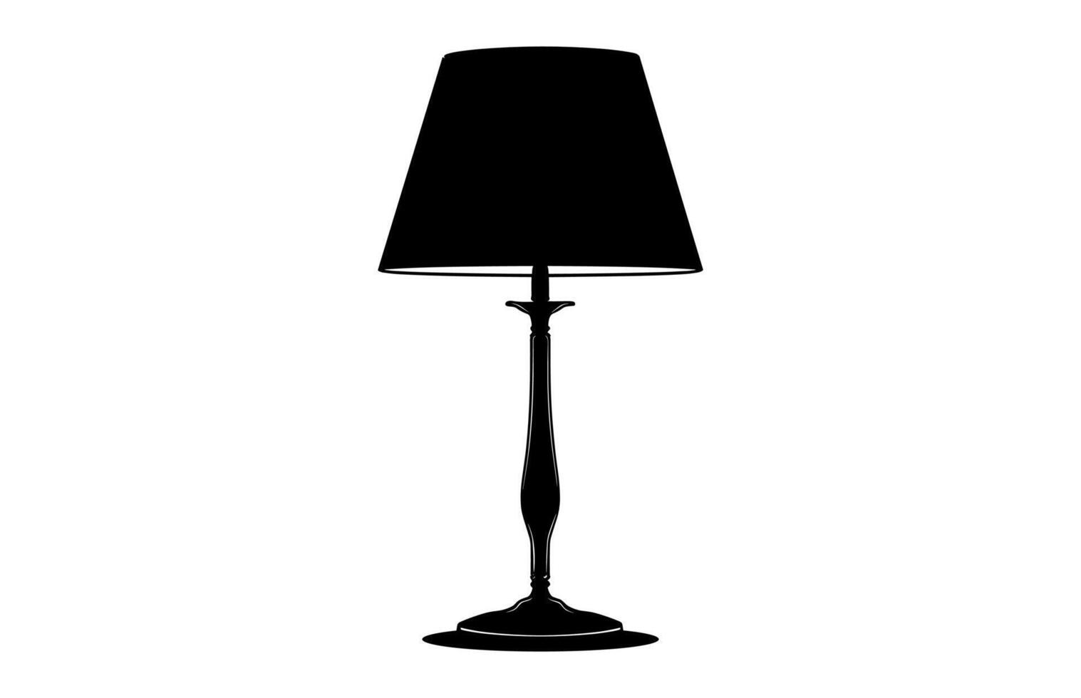 Table Lamp Silhouette Clipart vector