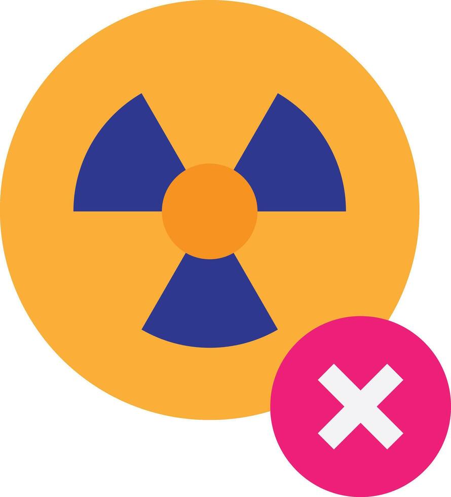 No Nuclear Forbidden Earth vector