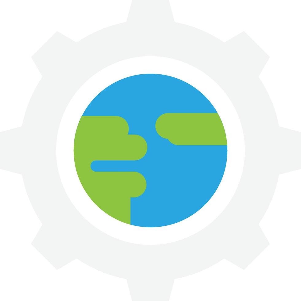 Gear Setting Configuration Earth vector