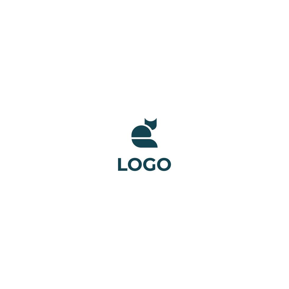 simple and modern cat logo vector