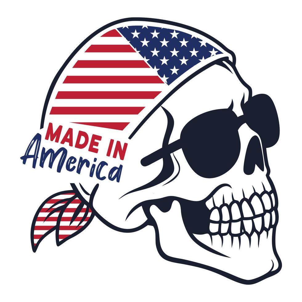 4th of July USA Independence Day ClipArt Design with Patriotic Theme vector