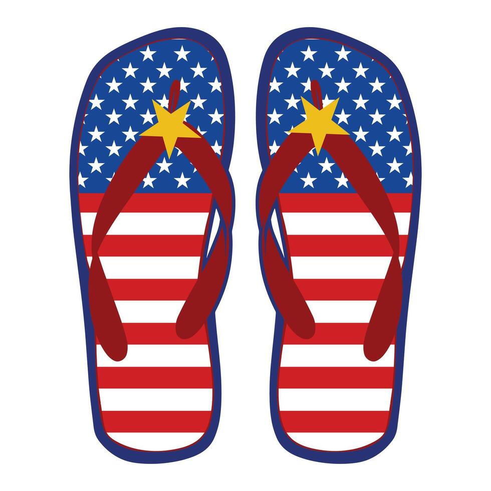 American 4th of July ClipArt Design Featuring USA Independence Day Graphics vector