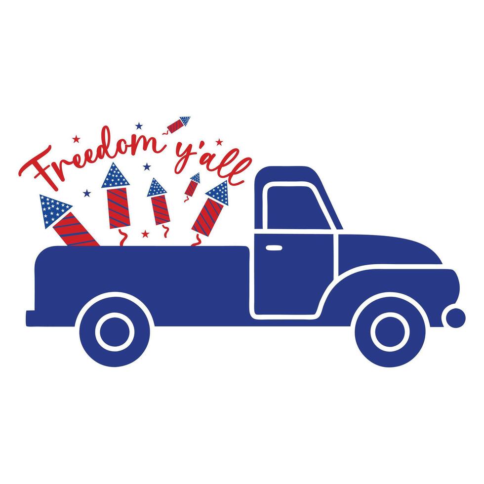 Bold Typography T-shirt Design for All American 4th of July Celebrations vector