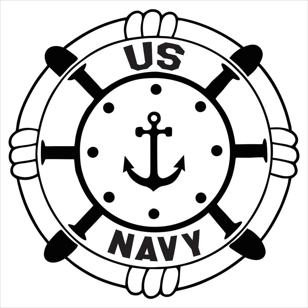 Naval Clipart US Navy Typography T-shirt Design Featuring Art vector