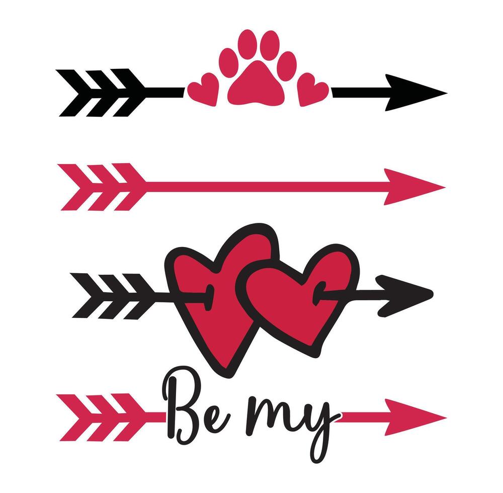 Happy Valentine Clipart Sublimation Design for Holiday Gifts vector