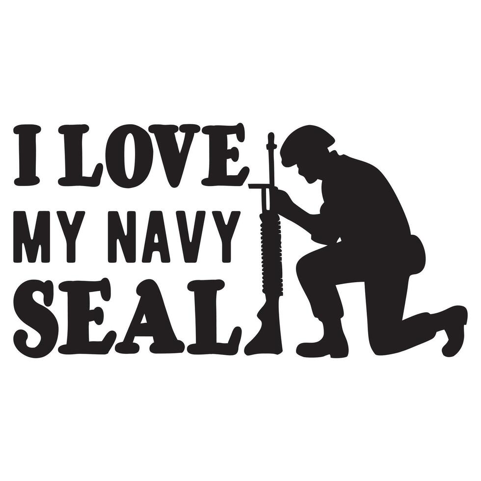 American Navy Typography Design with Detailed Illustration vector