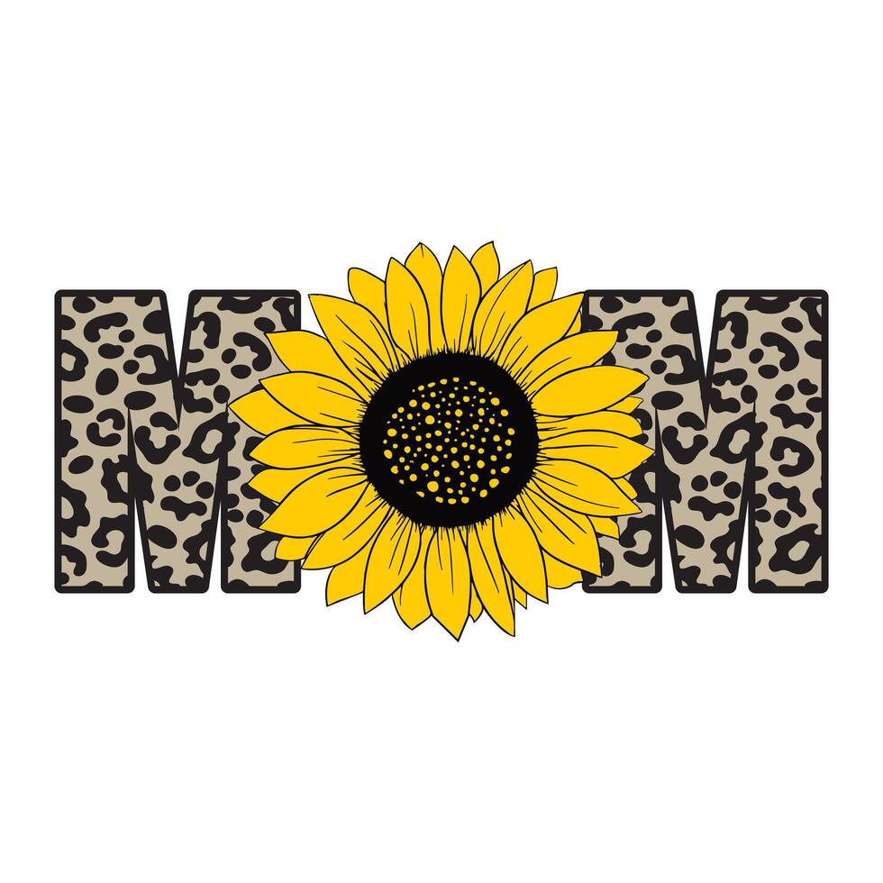 Vibrant Sunflower Typography Design on Flower Shirt vector