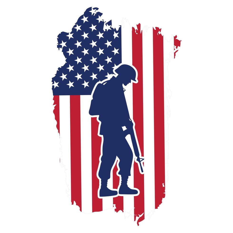 Patriotic Independence Day ClipArt Design for American 4th of July vector