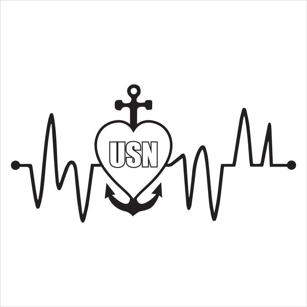 US Navy T-shirt Design Featuring Naval Clipart Illustration vector