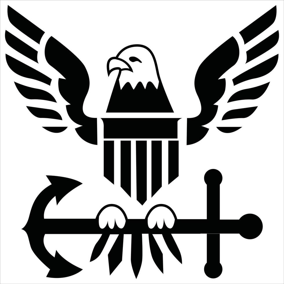 US Navy Design with Naval Clipart for T-shirt Illustration vector