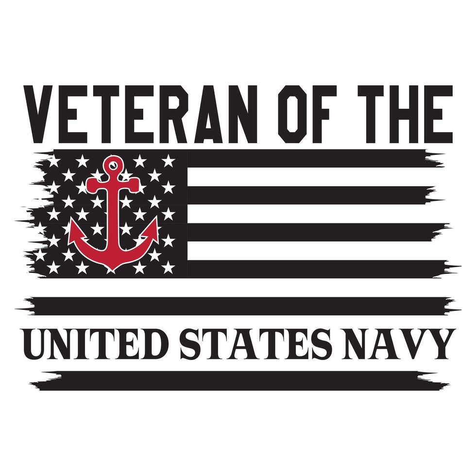 Bold US Navy T-shirt with Unique Naval Clipart Artwork vector
